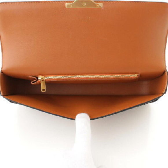 Celine Matsuzakaya Triomphe Canvas Chain Shoulder Bag Brown - Picture 6 of 9